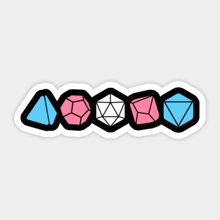 Transgender Pride Dice Sticker